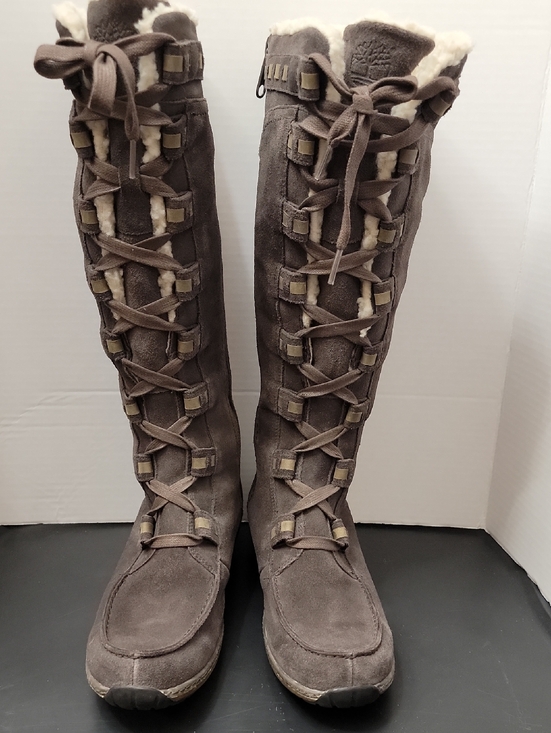 Timberland Shoes - Timberland Earthkeepers Grandby Suede Tall Winter Boots w/ Faux Fur Lining